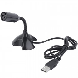 USB Computer Microphone with Stand Portable for PC Laptop Recording Gaming Online Chatting Desktop Omnidirectional Condenser Microphone