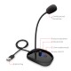 SK-30 USB Desktop Microphone with Mute Button Volume Adjustment Plug&Play Condenser for Laptop Computer PC 360 Gooseneck Design for Recording Gaming