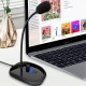 SK-30 USB Desktop Microphone with Mute Button Volume Adjustment Plug&Play Condenser for Laptop Computer PC 360 Gooseneck Design for Recording Gaming