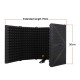 Microphone Isolation Shield 5-Panel Recording Microphone Wind Screen for Recording Studio Foldable High-Density Absorbing Sponge Sheild Sound-absorbing Cover Microphone Sound Insulation Screen