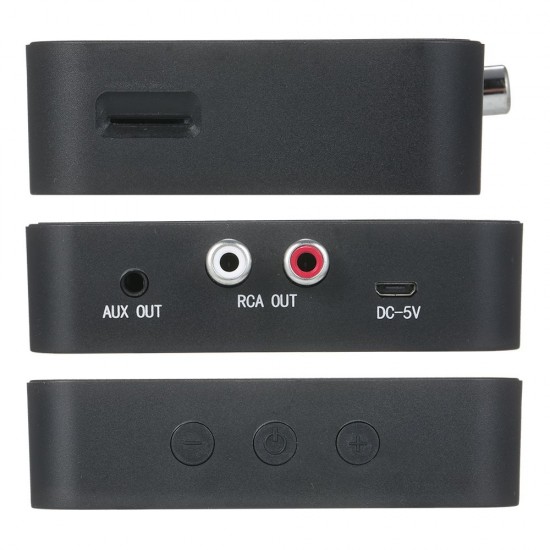 BT 5.0 Audio Receiver with NFC Function RCA AUX Ports for Home/Car Stereo Support FM Transmitting TF Card Playing