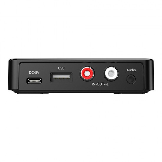 M10 BT5.0 Adapter Multifunctional BT Audio Receiver 15m Transmission Distance Support NFC Connection with USB RCA AUX Ports