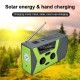 AM/FM & NOAA Emergency Radio Hand Crank Radio with Flashlight for SOS Emergency Portable Solar Radios Self Powered AM/FM Radio with 2000mAh Power Bank Cell Phone Charger USB Rechargeable Great Emergency Supplies(AAA Battery not Included)