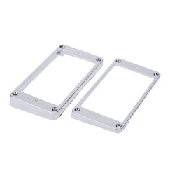 Chrome-Plated Plastic Guitar Pickup Frame Mounting Ring for LP Guitar Silver