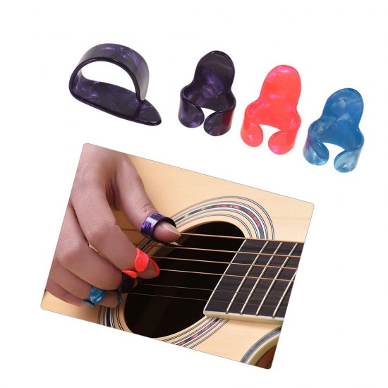 Guitar Accessories Kit Includes 20pcs Silicone Guitar Finger Protectors + 10pcs Guitar Picks + 4pcs Thumb & Finger Picks + Pick Holder + 2pcs Music Page Clips with Plastic Storage Box for Acoustic Guitar Beginners