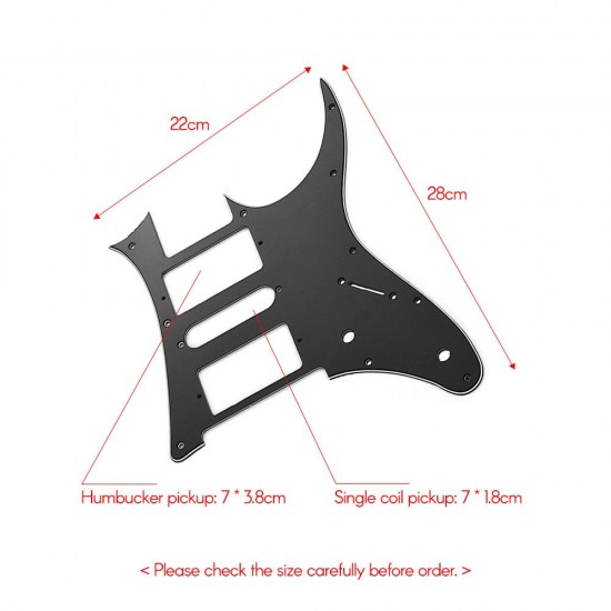 HSH Electric Guitar Pickguard PVC Pick Guard Scratch for Ibanez g250 Guitar Replacement Black 1 Ply