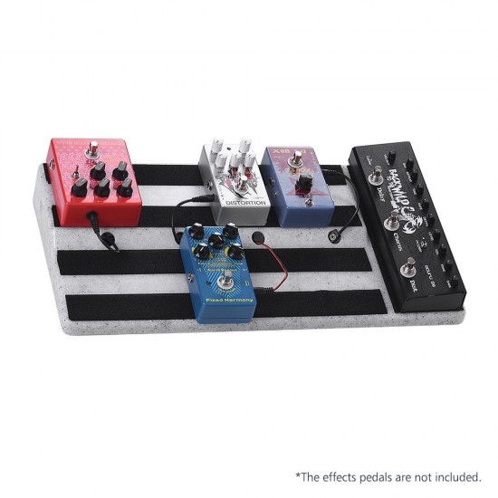 Big Size Guitar Effects Pedal Board Sturdy PE Plastic Guitar Pedalboard Case with Sticking Tape Guitar Pedals Accessories