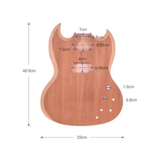 Unfinished Guitar Body Mahogany Wood Blank Guitar Barrel Electric Guitars DIY Parts