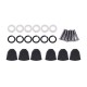 6PCS Tuning Peg Caps Polished Tuner Key Button Cap String Knob Handle with Screws Washer Parts for Acoustic and Electric Guitars Black