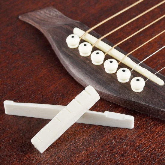 Guitar Saddle Nut White Cattle Bone for 41 Inch Folk Guitar