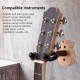 Guitar Wall Mount Hanger Solid Wood Guitar Hanger Wall Hook Holder Stand with Metal Steadying Bars for Acoustic Electric Guitar Bass Ukulele