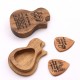 2 Pcs Wooden Guitar Picks with Box Wood Picks for Acoustic Electric Guitars Plectrum Bass Ukulele Musical Instrument Tool