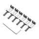 Electric Guitar Bridge Saddles With Wrench Electric Guitar Replacement Parts for ST Guitar 6Pcs