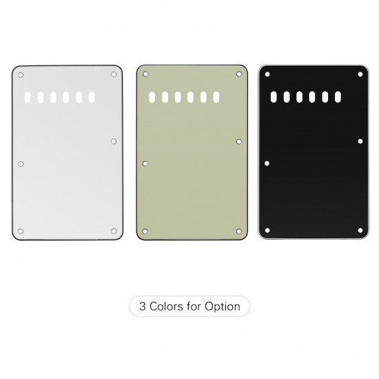 6 Holes 3-Ply Guitar Backplate Tremolo Back Cover Replacement for ST Electric Guitar