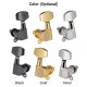 6pcs Sealed Guitar String Pegs Locking Tuners 3L3R Tuning Pegs String Tuners Electric Acoustic Guitar Tuner Machine Heads Knobs 3 Left 3 Right