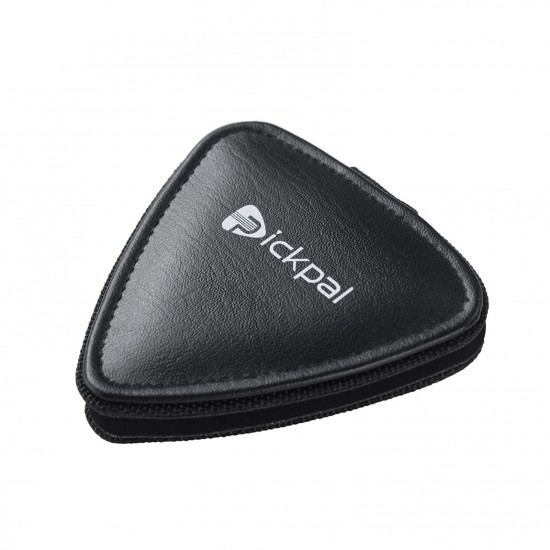 PICKPAL Guitar Picks Holder Case for Acoustic Electric Guitar Includes 12 PCS Guitar Picks Leather Guitar Plectrums Storage Pouch Guitar Pick Bag Gifts for Kids Friends Guitar Players