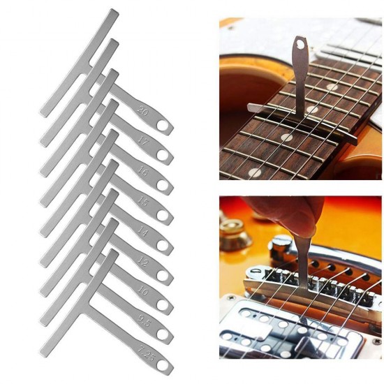 Guitar Luthier Tools Kit 9 Radius Gauge 32 Blades Feeler Gauge for Guitar Repairing Maintaining