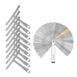 Guitar Luthier Tools Kit 9 Radius Gauge 32 Blades Feeler Gauge for Guitar Repairing Maintaining