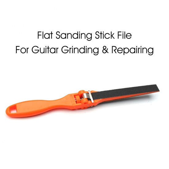 Sanding Stick File Replaceable Abrasive Strips for Guitar Fret Sandle Leveling Crowning