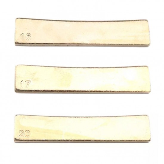 9Pcs Guitar Brass Radian Fret Inserts 7.25/9.5/10/12/14/15/16/17/20 Radius Fingerboard Fret Press Caul Insert for Acoustic/Electric Guitar Electric Bass