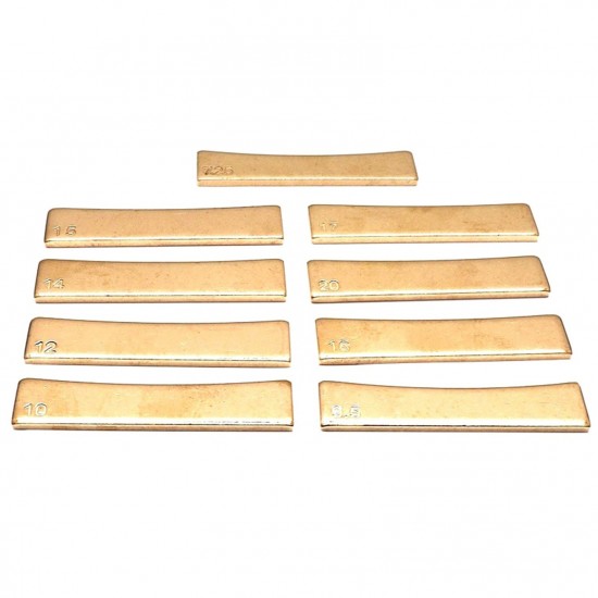 9Pcs Guitar Brass Radian Fret Inserts 7.25/9.5/10/12/14/15/16/17/20 Radius Fingerboard Fret Press Caul Insert for Acoustic/Electric Guitar Electric Bass