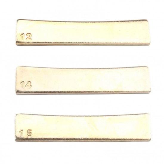 9Pcs Guitar Brass Radian Fret Inserts 7.25/9.5/10/12/14/15/16/17/20 Radius Fingerboard Fret Press Caul Insert for Acoustic/Electric Guitar Electric Bass