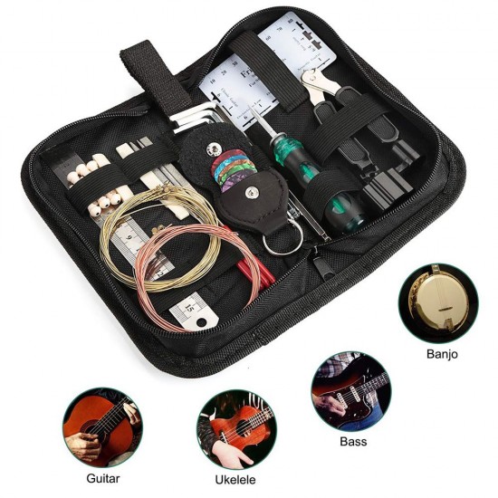 W006 Guitar Repairing Kit Guitar Care Kit Maintenance Tool Set Cleaning Accessories