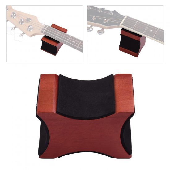 Guitar Neck Rest Support Pillow Mahogany Material 2 Usage Height Luthier Tool for Electric Acoustic Guitar Bass Mandolin