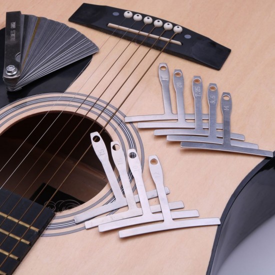 Guitar Repairing Tools Set Stringed Instrument Fretboard Maintenance Tools Repairing Tools Bag for Guitar Ukulele