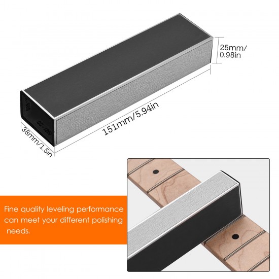 Guitar Repair Maintenance Tools Kit Including Guitar Frets File + Leveling Ruler + 15CM Leveling Bar + String Separator + Fingerboard Guard + Sandpaper