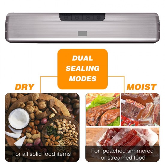 Vacuum Sealer Machine Automatic Vacuum Air Sealing System with 15 Sealing Bags For for Food Preservation Storage Saver