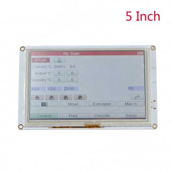 5 Inch PanelDue 5i Integrated Paneldue Colour LCD Display TouchScreen Controller Compatible with DuetWifi Duet 2 Ethernet 3D Printer Parts