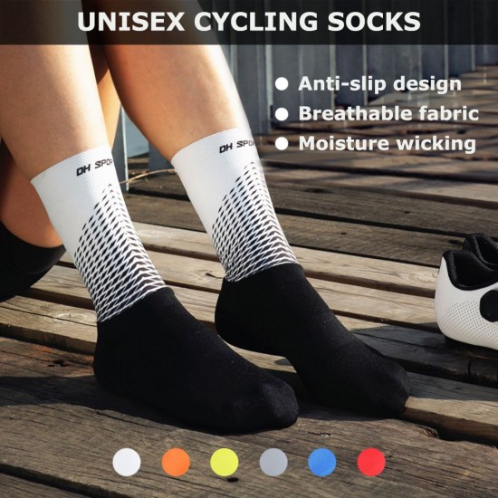 Men Women Cycling Socks Anti-Slip Wearproof Breathable Running Hiking Sports Outdoors Athletic Socks