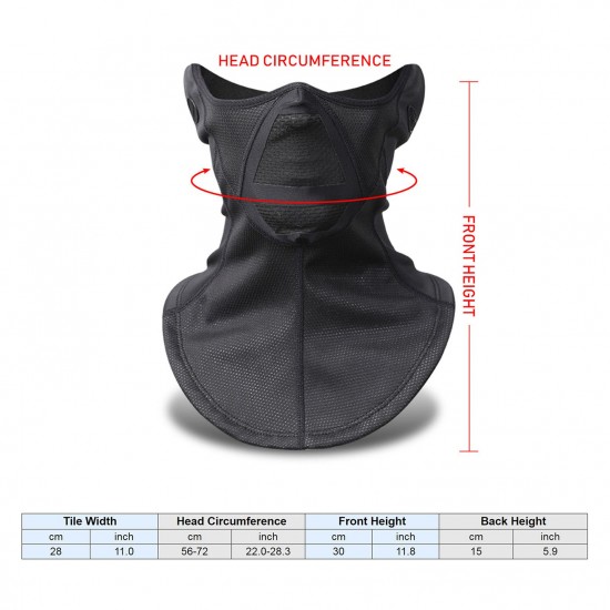 Neck Warmer Scarf Windproof Thermal Face Cover Balaclava in Winter for Skiing Snowboarding Motorcycling for Men Women