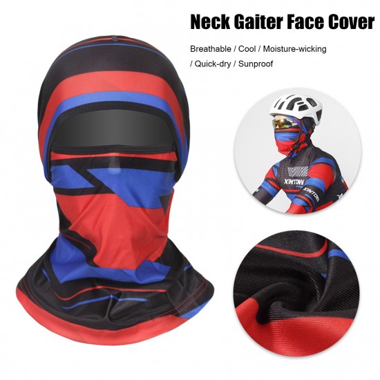 Cycling Helmet Liner Neck Gaiter Breathable Sunproof Balaclava Print Stretchy Running Cycling Beanie Cap With Face Cover