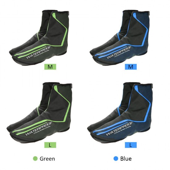 Cycling Bicycle Shoe Covers Waterproof Thermal MTB Mountain Bike Overshoes Protector with Fleece Lining