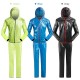 Waterproof Raincoat Pants Set Women Men Reflective Waterproof Hooded Suit for Cycling Riding Camping