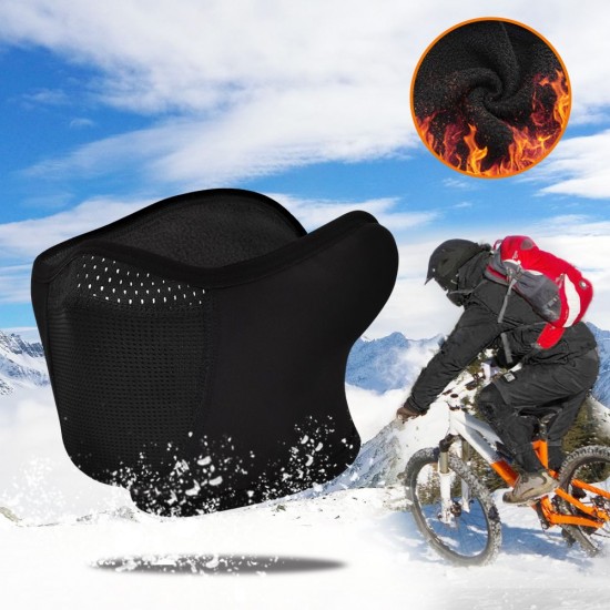 Windproof Thermal Fleece Cycling Face Cover Ear Covers Bandana for Outdoor Sport Motorcycling Running Hiking Skiing Snowboarding