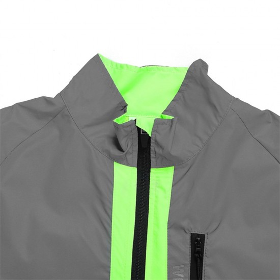 Men's Cycling Reflective Windbreaker Windproof Waterproof Cycling Jacket Bike Wear Quick-dry Elastic Breathable Sport Clothing For Running Jogging Cycling Gym Fitness