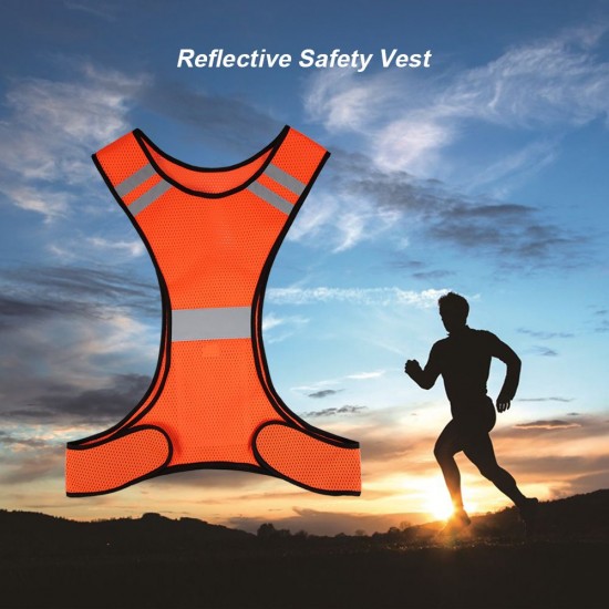 Lightweight Breathable Mesh Reflective Vest High Visibility Safety Vest Gear for Running Walking Cycling Jogging