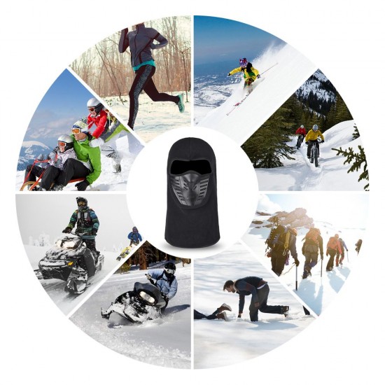 Winter Cycling Face Cover Outdoor Riding Windproof Mask Face Neck Warmer Head Mouth Protector for Running Cycling Mountaineering Skiing Skating Snow Shoveling