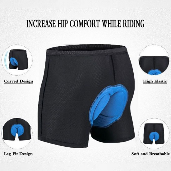 Men Women Bicycle Cycling Shorts Underwear Sponge Silica Gel 3D Padded Bike Trousers Sportswear Bicycle Accessories